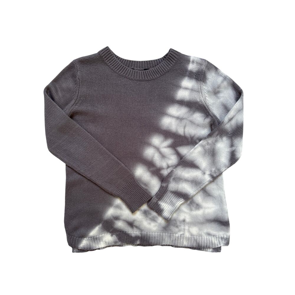Simply Vera Vera Wang Gray White Tie Dye Sweater Small